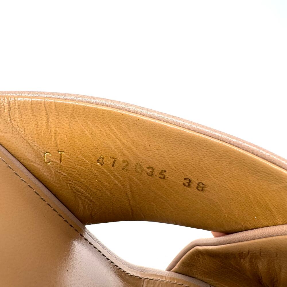 Saint Laurent Loulou Crisscross Leather Mules in Nude Beige – Size 38 | 8 - Picture 8 of 14
